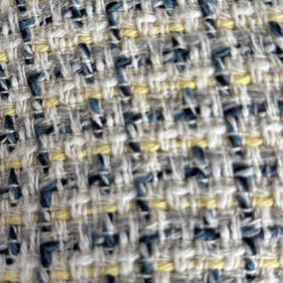 Zara Basic Cream Tweed Boucle Blazer Lady Jacket Flower Jewel Brooch Buttons XS - Picture 10 of 13